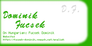 dominik fucsek business card